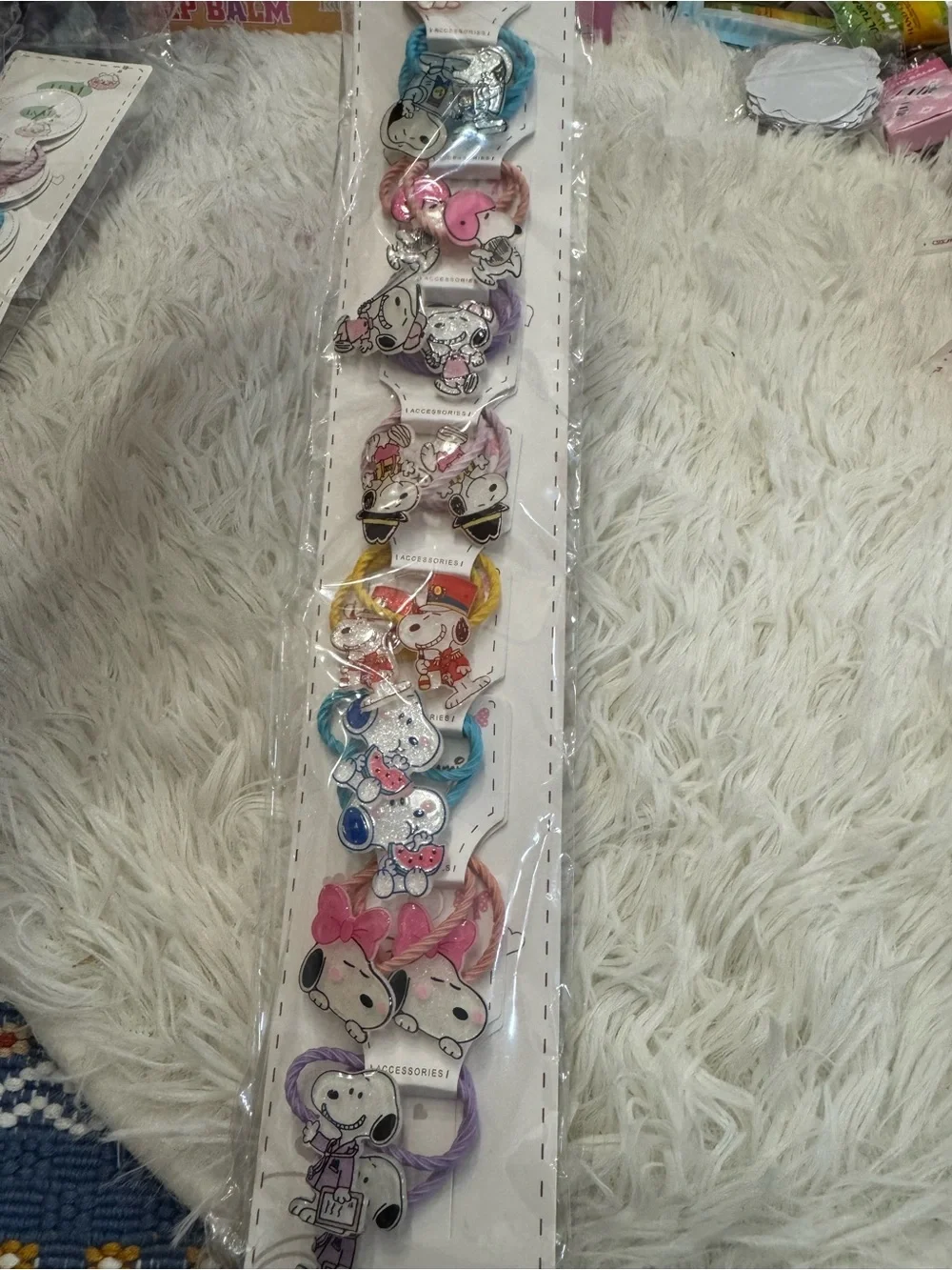 Snoopy peanuts 20 hair ties colorful 10 different designs back to school